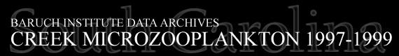 Baruch Institute Data Archives - CREEK Microzooplankton 1997-1999