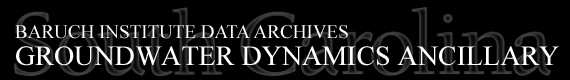 Baruch Institute Data Archives | Groundwater Dynamics Ancillary Data