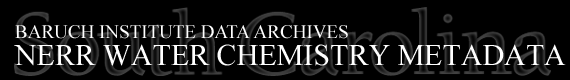 Baruch Institute Data Archives | NERR Water Chemistry Metadata