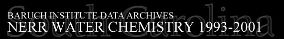 Baruch Institute Data Archives | NERR Water Chemistry 1993-2001
