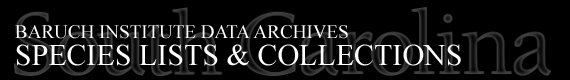 Baruch Institute Data Archives | Species Lists & Collections