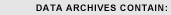 DATA ARCHIVES CONTAIN: